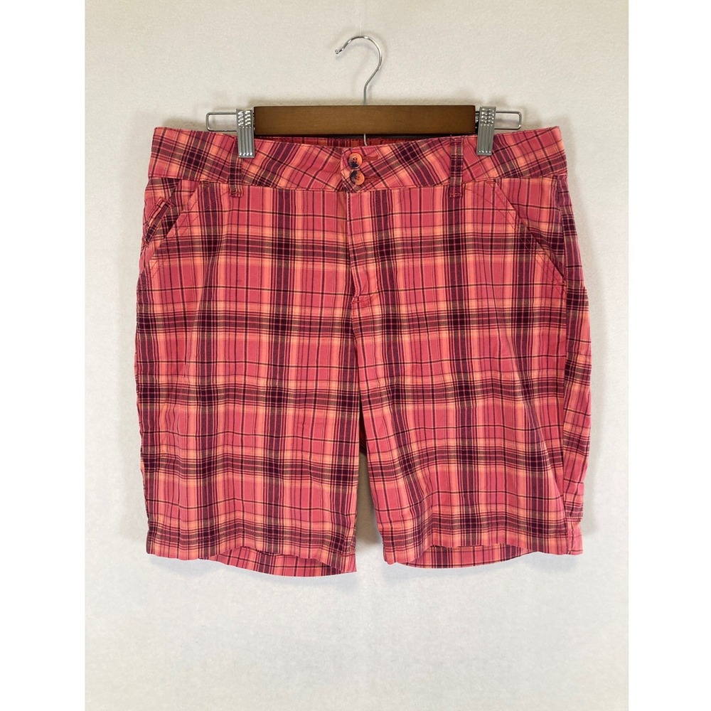 Preppy Lee Men 10 Pink Plaid Straight Fit Stretch Cotton Casual Shorts